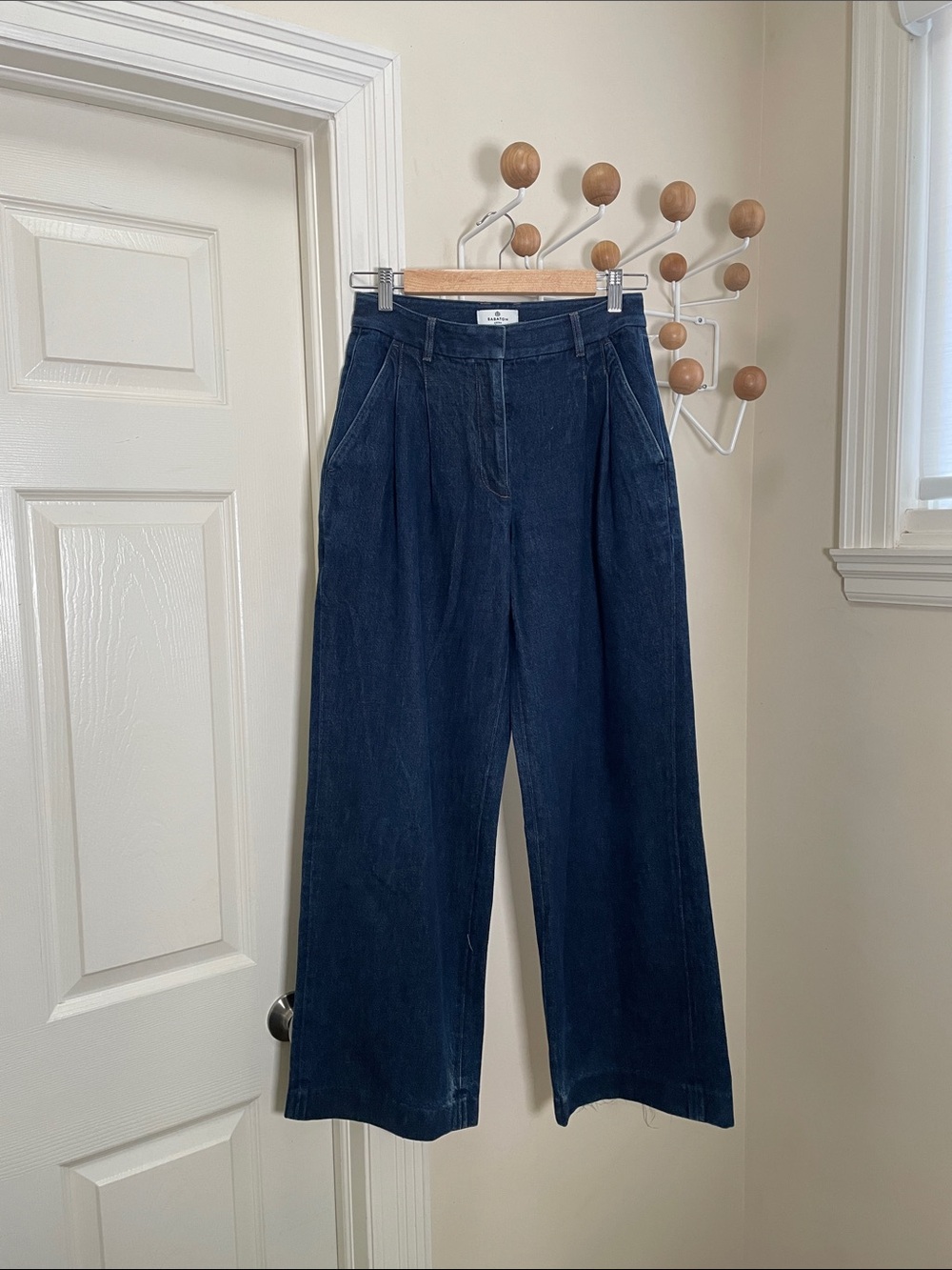 Aritzia Babaton Formula Jean Wide Legged Baggy Denim Jeans - Blue - 2